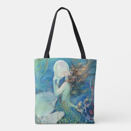 航海のなヴィンテージの人魚wの真珠の航海のな海 トートバッグ (裏面)