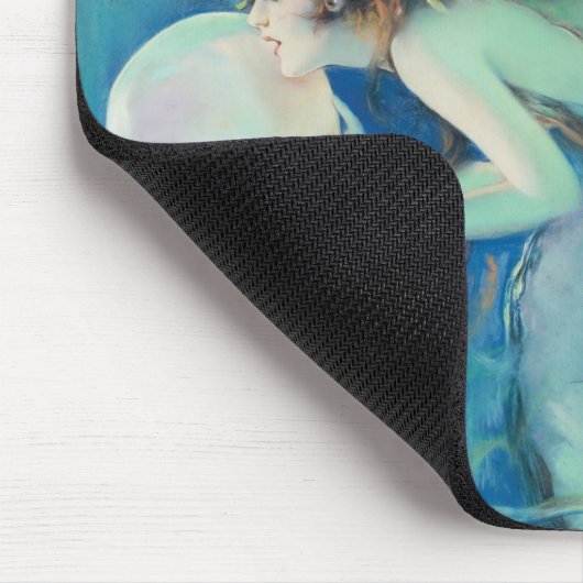 航海のなヴィンテージの人魚wの真珠の航海のな海 マウスパッド (コーナー)