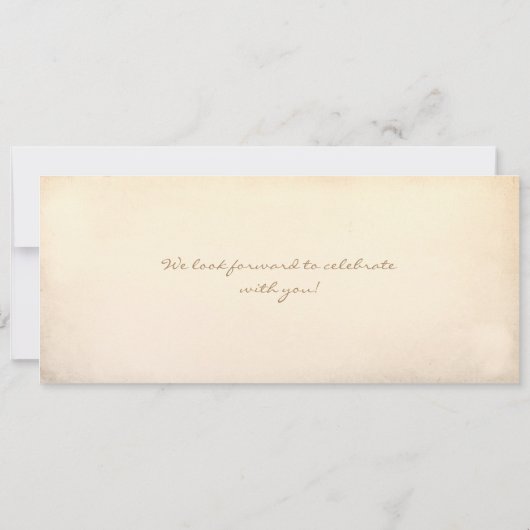 航海のなヴィンテージの結婚式招待状の搭乗券 招待状 (裏面)