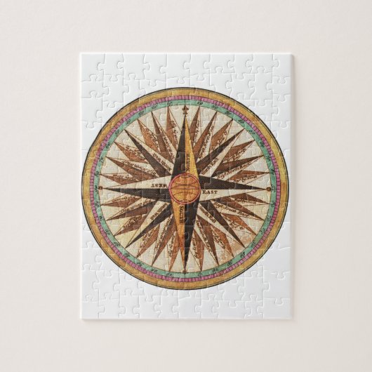 航海のなヴィンテージの船のコンパスの操縦士の航行 ジグソーパズル (縦)