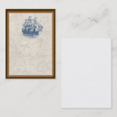 航海のなヴィンテージの船の宝物地図の名刺 名刺 (正面/裏面)