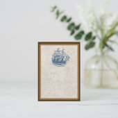 航海のなヴィンテージの船の宝物地図の名刺 名刺 (スタンド正面)