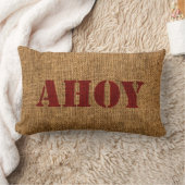 航海のな単語のAhoy赤 ランバークッション (ブランケット)