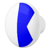 航海のな印コード旗の手紙アルファ セラミックノブ (右)