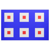 航海のな印コード旗の手紙W "ウィスキー" ファブリック (ファットクウォーター)