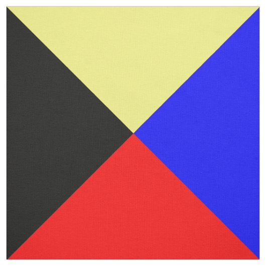 航海のな印コード旗の手紙Z "ズールー" ファブリック (見本)