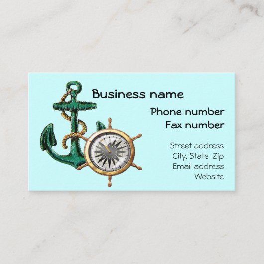 航海のな名刺のテンプレート 名刺 (正面)