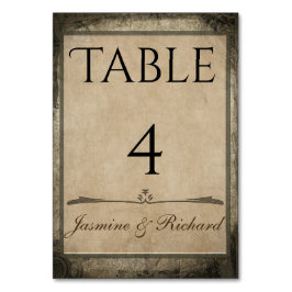 航海のな図表を結婚するヴィンテージのスタイル テーブルナンバー