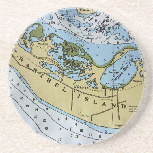 航海のな図表Sanibel コースター (正面)