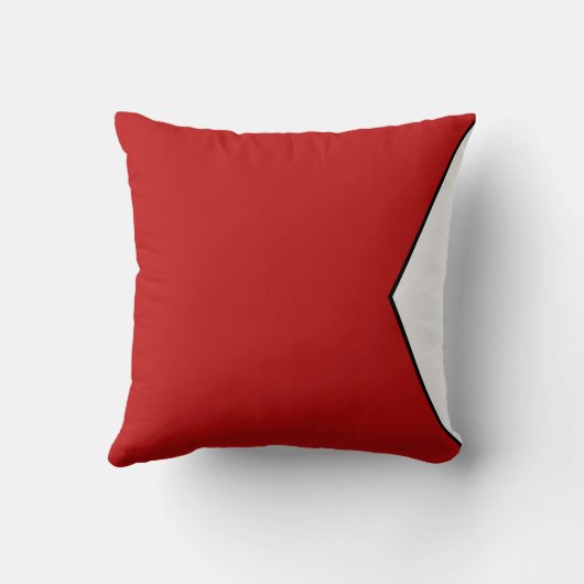 航海のな国際的な海上シグナルフラグの手紙 クッション (裏面)