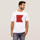 航海のな国際的な海上シグナルフラグの手紙 Tシャツ (正面フル)