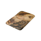 航海のな地図の八分儀、コンパスおよび望遠鏡 バスマット (アングル)