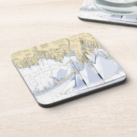 航海のな地図素晴らしい南湾のニューヨークのコースター コースター (左側)