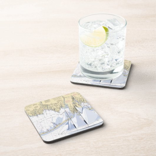 航海のな地図素晴らしい南湾のニューヨークのコースター コースター (右側)