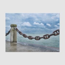 航海のな夏のビーチの前部青 薄葉紙