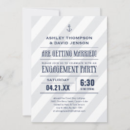 航海のな婚約パーティの招待状 招待状