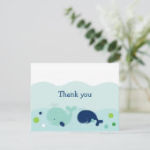 航海のな小さいクジラはメッセージカード感謝していしています サンキューカード (スタンド正面)