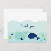 航海のな小さいクジラはメッセージカード感謝していしています サンキューカード (正面/裏面)