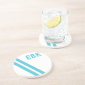 航海のな帆コースター-ターコイズのストライプ コースター (側面)