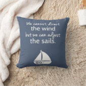 航海のな帆ボートの前向きな引用文部屋の装飾 クッション (ブランケット)