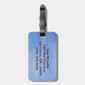 航海のな帆ボートの海の海のモノグラムの荷物のラベル ラゲッジタグ (裏面縦)