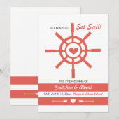 航海のな愛セーブ・ザ・デート案内 招待状 (正面/裏面)