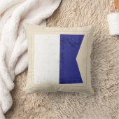 航海のな手紙"A"のシグナルフラグ クッション (ブランケット)