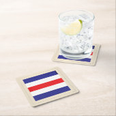 航海のな手紙"C"のシグナルフラグ スクエアペーパーコースター (インサイチュ)