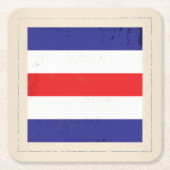 航海のな手紙"C"のシグナルフラグ スクエアペーパーコースター (正面)