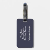 航海のな手紙"W"のシグナルフラグ ラゲッジタグ (裏面縦)