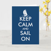 航海のな挨拶状|の平静そして帆を保って下さい カード (黄色い花)
