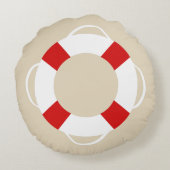 航海のな救命具及びサンディの暗灰色 ラウンドクッション (裏面)