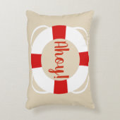 航海のな救命具及びサンディの暗灰色Ahoy! アクセントクッション (正面(垂直))