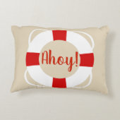 航海のな救命具及びサンディの暗灰色Ahoy! アクセントクッション (裏面)