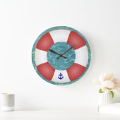 航海のな救命具 ラージ壁時計 (ホーム)