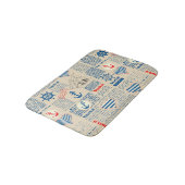 航海のな新聞パターン バスマット (アングル)