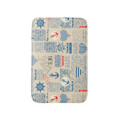 航海のな新聞パターン バスマット (正面縦)