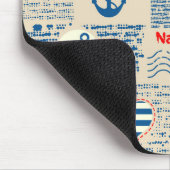 航海のな新聞パターン マウスパッド (コーナー)