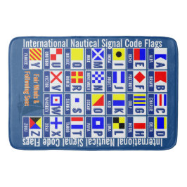 航海のな旗のアルファベット バスマット