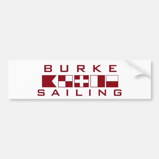 航海のな旗のバンパーステッカーを航海しているBurke バンパーステッカー (正面)