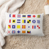 航海のな旗の図表 ランバークッション (ブランケット)