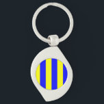 航海のな旗の手紙G (ゴルフ) キーホルダー<br><div class="desc">航海のな旗の手紙G (ゴルフ) Keychain。 縦の黄色く青い人種差別が付いている海洋の印の旗の記号の手紙G (ゴルフ)。 すばらしいモノグラムの名前のイニシャルにあなたのヨットの航行の友人またはwatersporting熱狂者の家族のための航海のなギフトをします。</div>