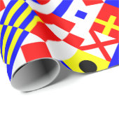 航海のな旗パターン ラッピングペーパー (ロールコーナー)