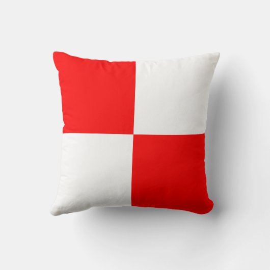 航海のな旗信号の手紙Uのユニフォーム クッション (裏面)