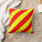 航海のな旗信号の手紙Yのヤンキー クッション (ブランケット)