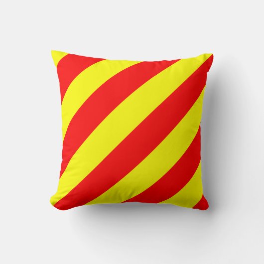 航海のな旗信号の手紙Yのヤンキー クッション (正面)