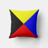 航海のな旗信号の手紙Zのズールー クッション (裏面)