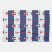 航海のな星条旗パターン キッチンタオル (横)