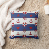 航海のな星条旗パターン クッション (ブランケット)