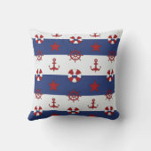 航海のな星条旗パターン クッション (裏面)
